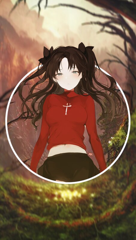 Anime Girl in Red Shirt — Dramatic, Sunset