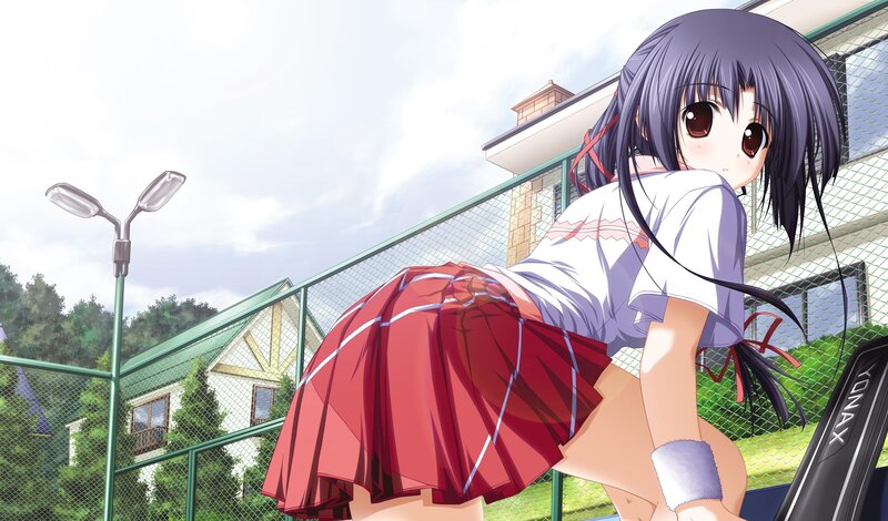 anime girl in red skirt