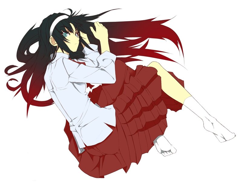 anime girl in red skirt