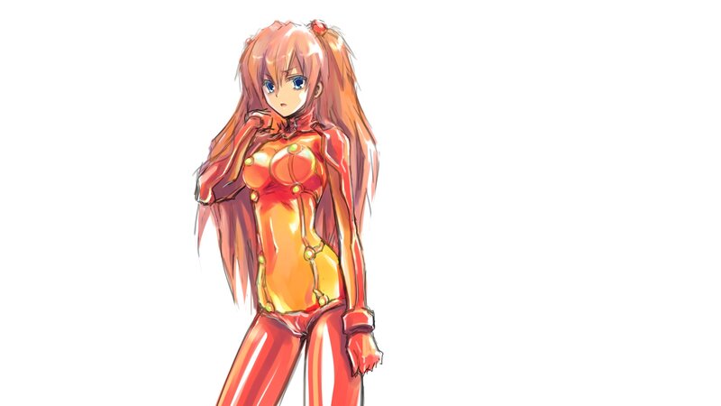 anime girl in red suit