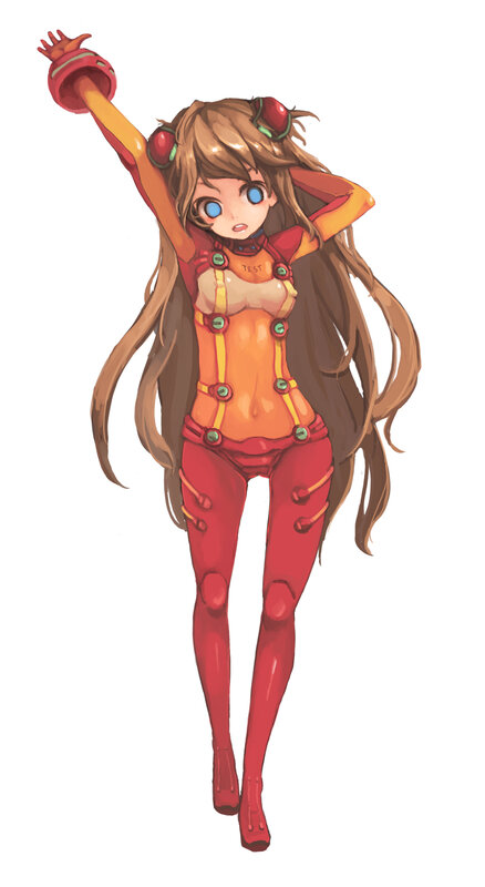 anime girl in red suit