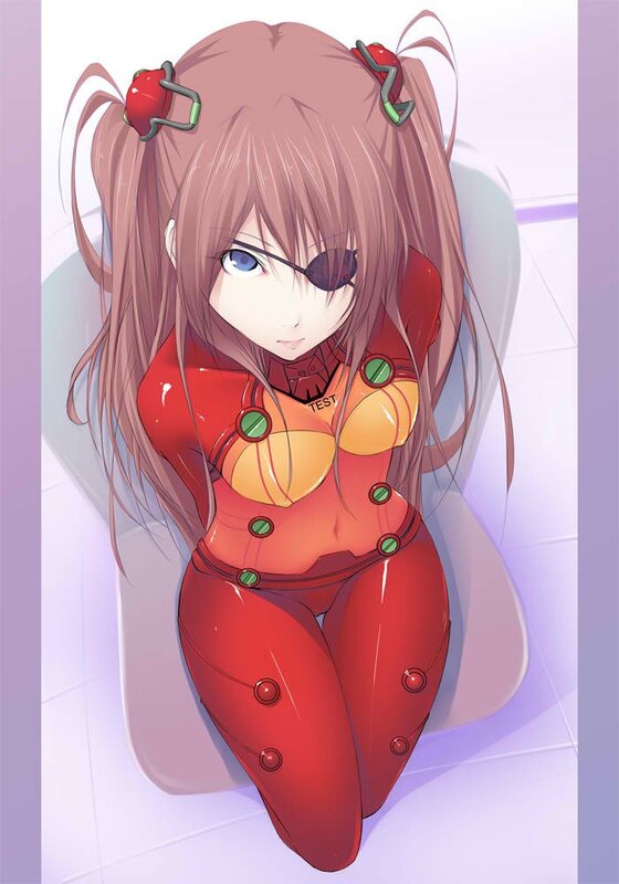 anime girl in red suit