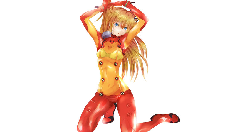 Anime girl in red suit