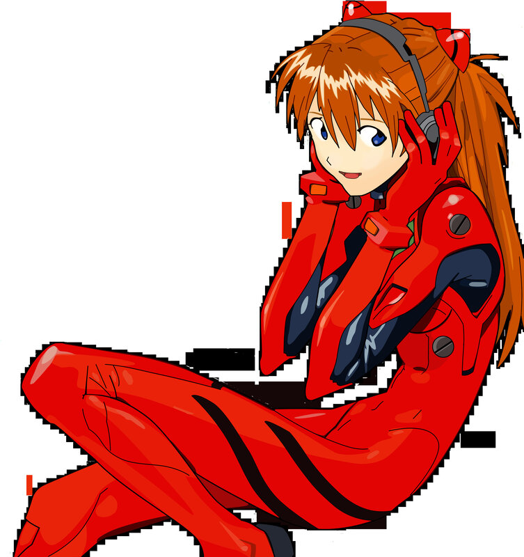 anime girl in red suit