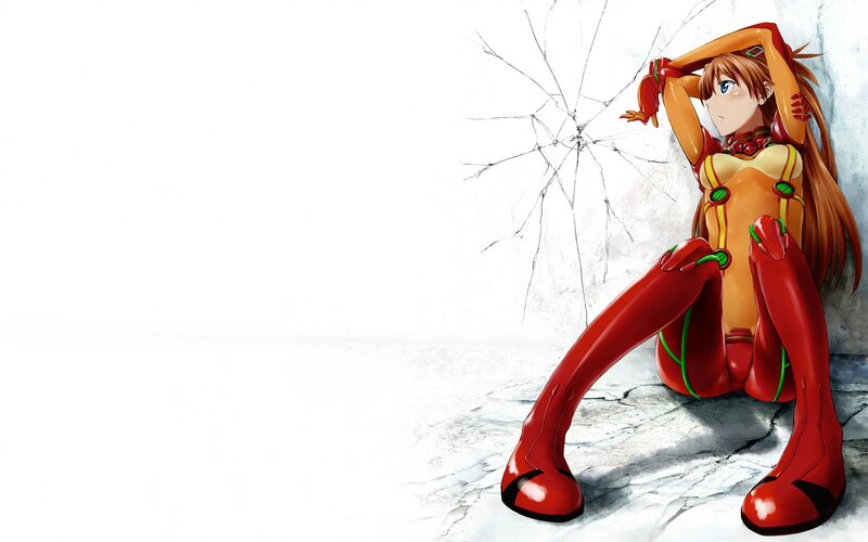 anime girl in red suit