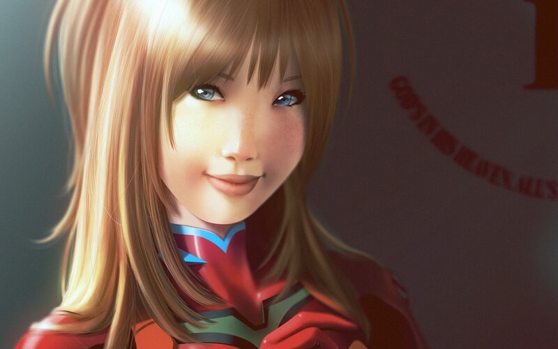 anime girl in red suit