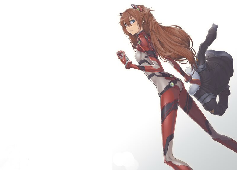 anime girl in red suit