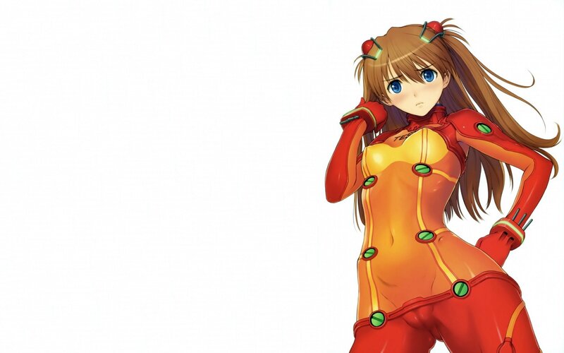 anime girl in red suit