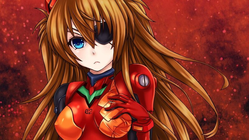 anime girl in red suit