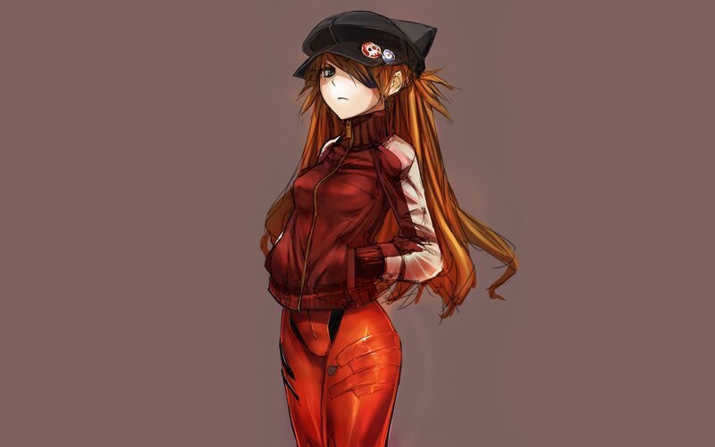 anime girl in red suit