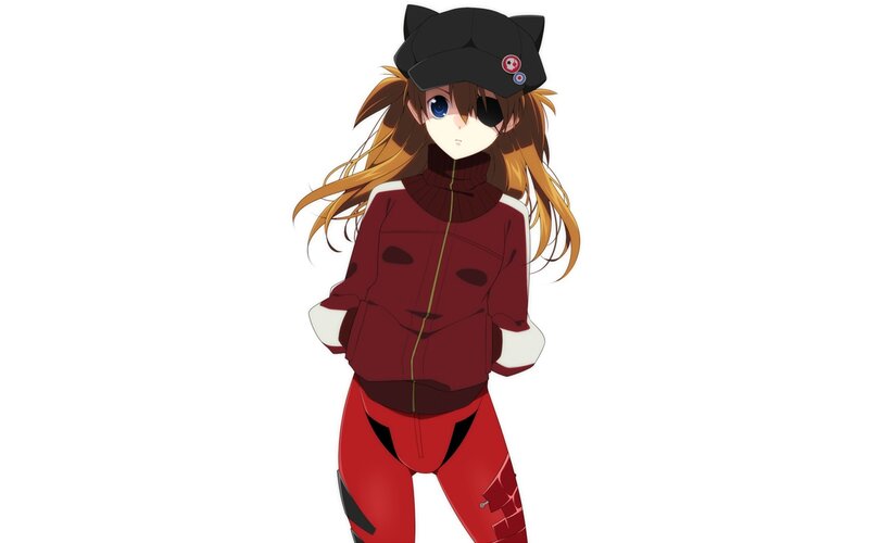 anime girl in red suit