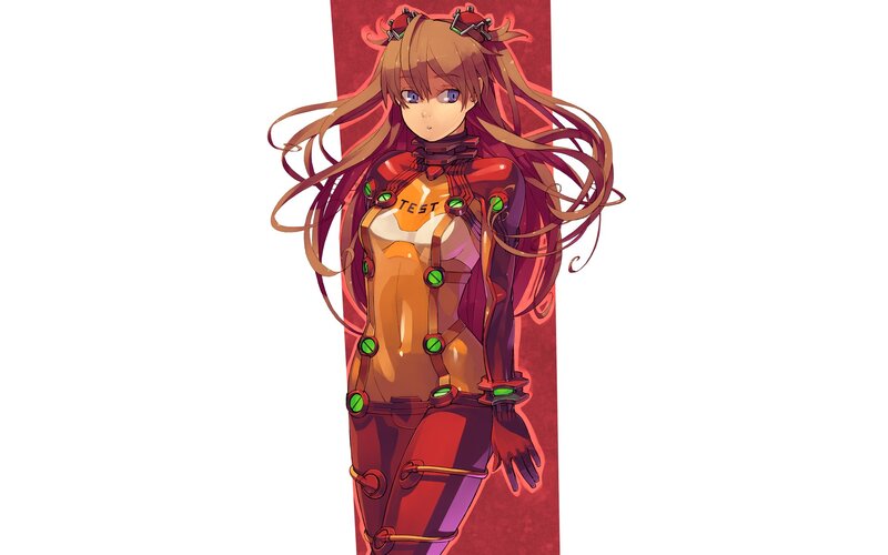 anime girl in red suit