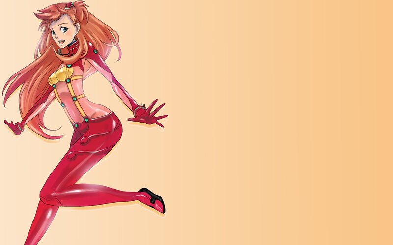 anime girl in red suit