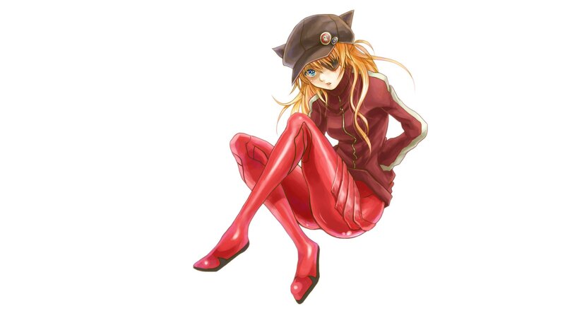 anime girl in red suit