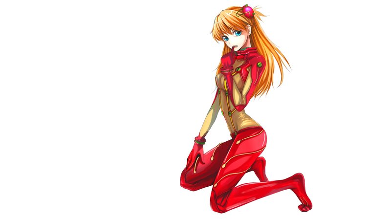 anime girl in red suit