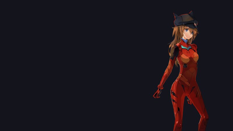 Anime Girl in Red Suit — Black