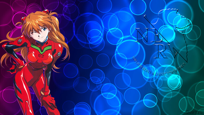 Anime Girl in Red Suit — Blue
