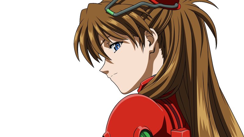 Anime Girl in Red Suit — Brown, Serious