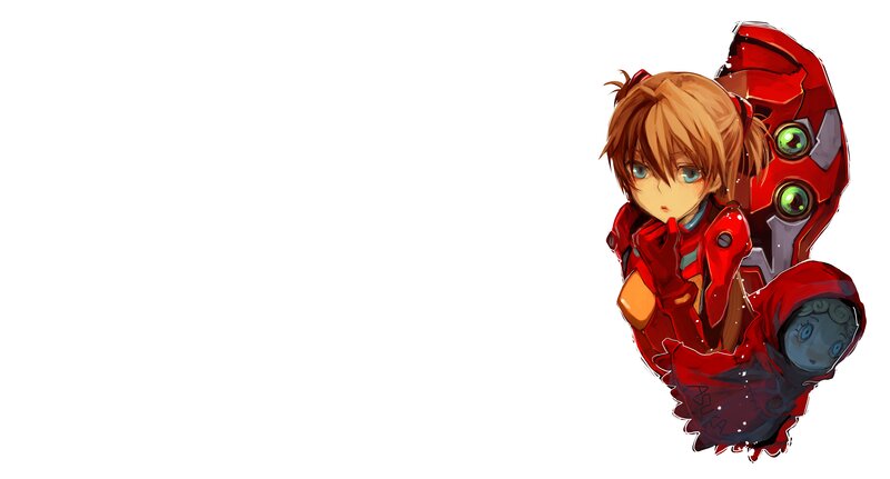 Anime Girl in Red Suit — Calm, Digital Art, Mech