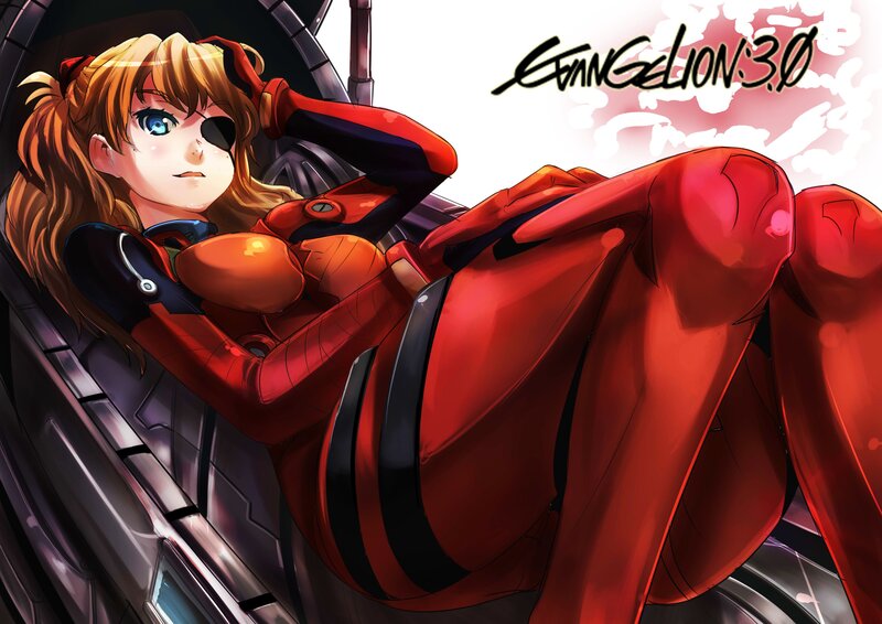 Anime Girl in Red Suit — Calm, Digital Art, Mecha Cockpit