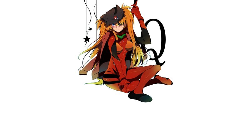 Anime Girl in Red Suit — Calm, Hat