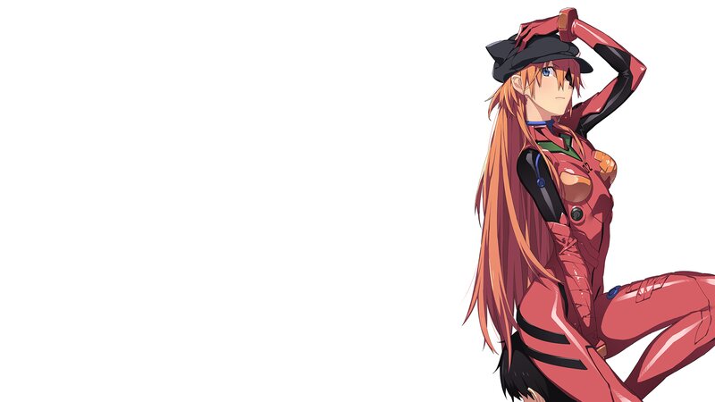 Anime Girl in Red Suit — Calm, Long Hair