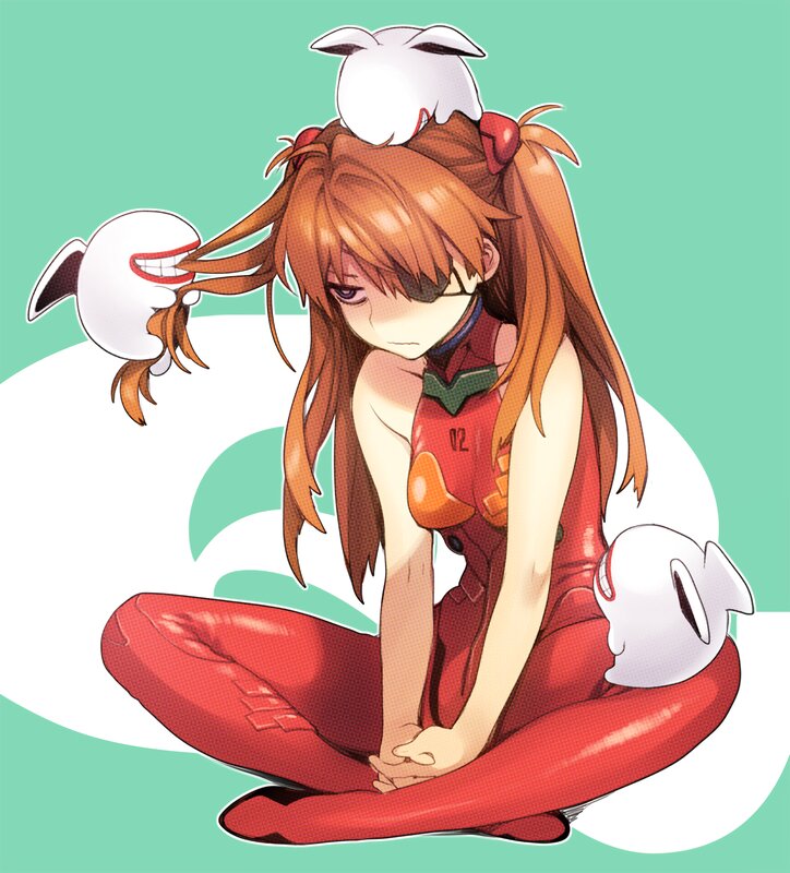 Anime Girl in Red Suit — Calm, Manga, White Creatures