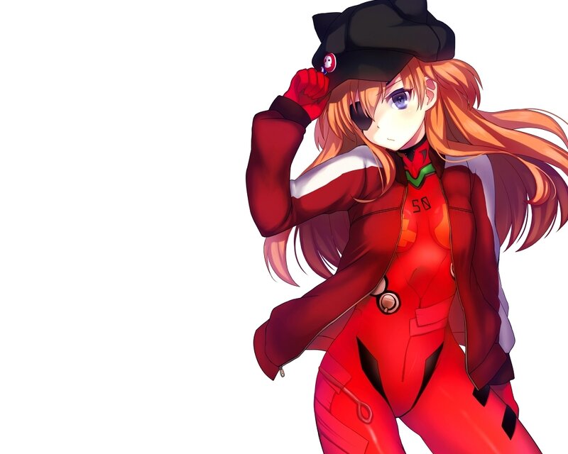 Anime Girl in Red Suit — Confident, Hat