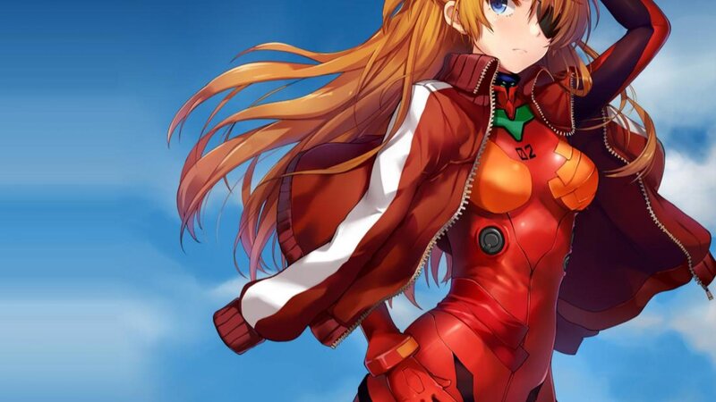 Anime Girl in Red Suit — Dramatic, Afternoon