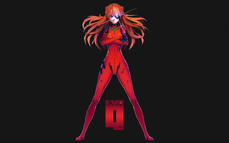Anime Girl in Red Suit — Dramatic, Digital Art, Long Hair