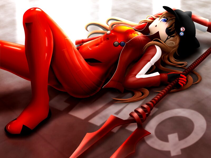 Anime Girl in Red Suit — Dramatic, Digital Art, Red Suit