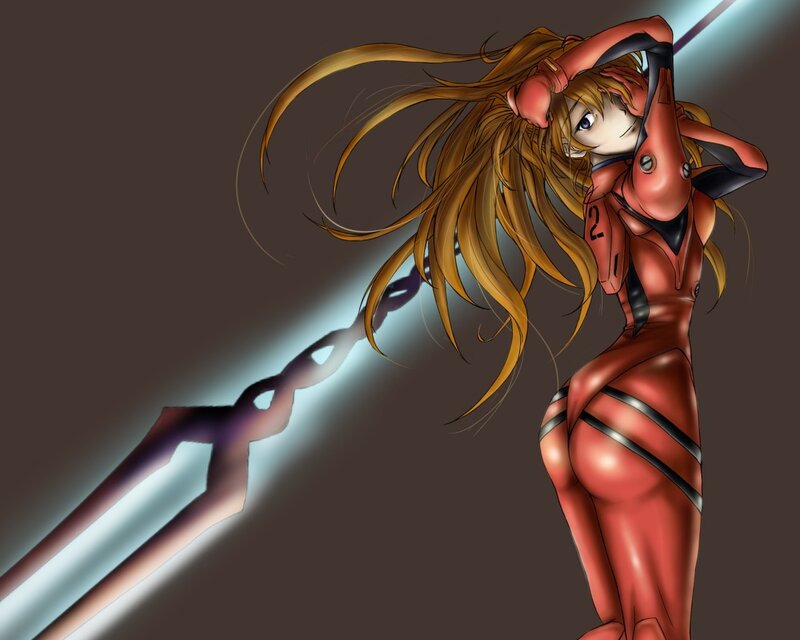 Anime Girl in Red Suit — Dramatic, Digital Art