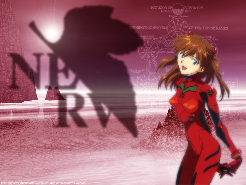 Anime Girl in Red Suit — Dramatic, Sunset, Silhouette