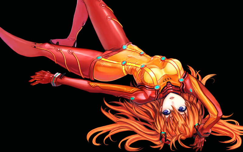 Anime Girl in Red Suit — Dramatic