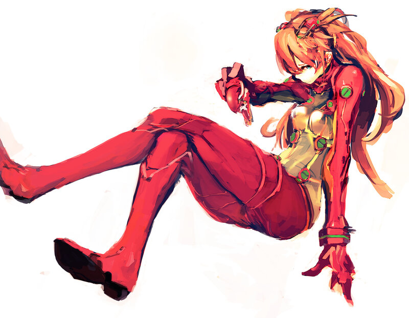 Anime Girl in Red Suit — Dynamic