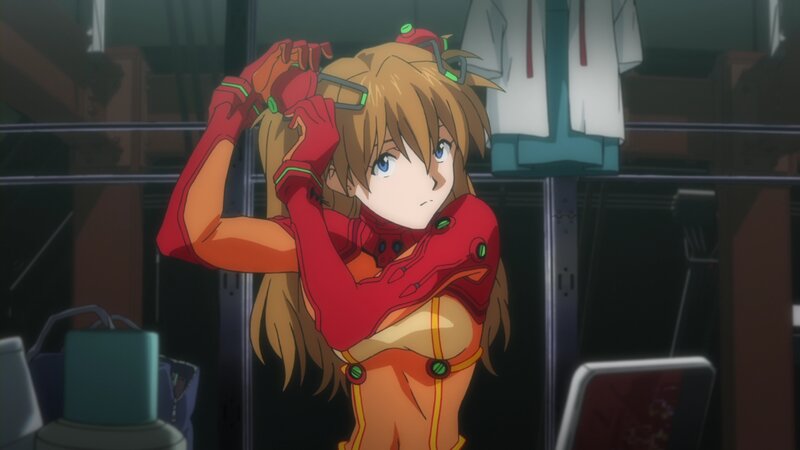 Anime Girl in Red Suit — Focused