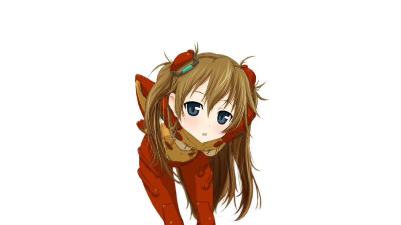 Anime Girl in Red Suit — Neutral, Brown Hair