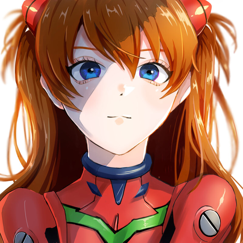 Anime Girl in Red Suit — Neutral, Digital Art, Red Helmet