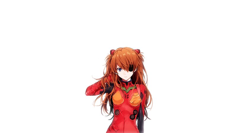 Anime Girl in Red Suit — Neutral, Orange Hair