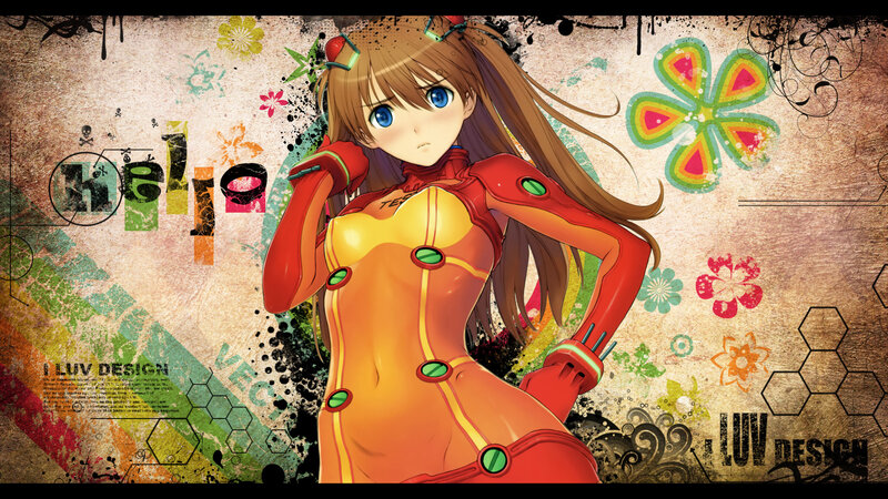 Anime Girl in Red Suit — Orange