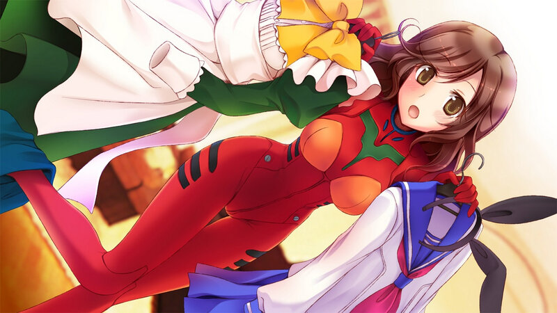 Anime Girl in Red Suit — Surprised