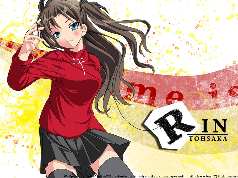Anime girl in red sweater