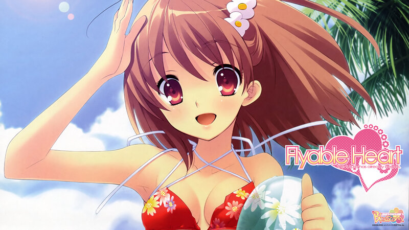 Anime girl in red swimsuit