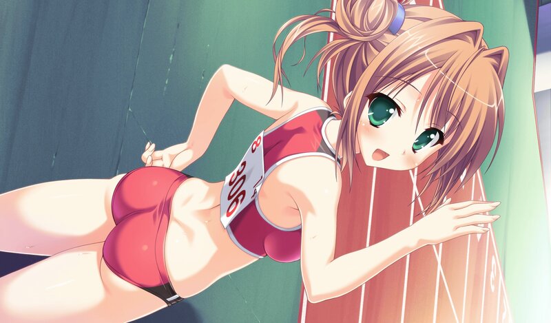 anime girl in red swimsuit