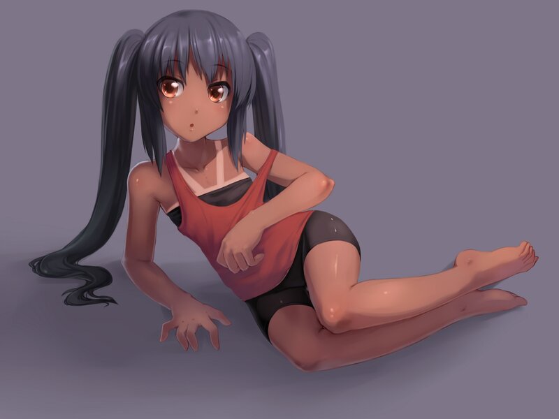 anime girl in red top