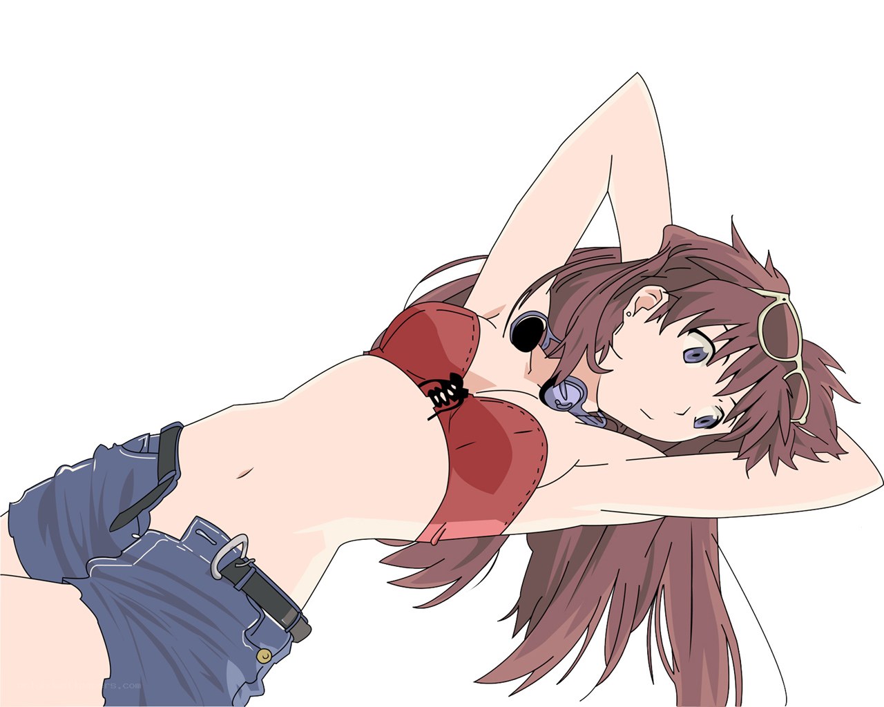anime girl in red top