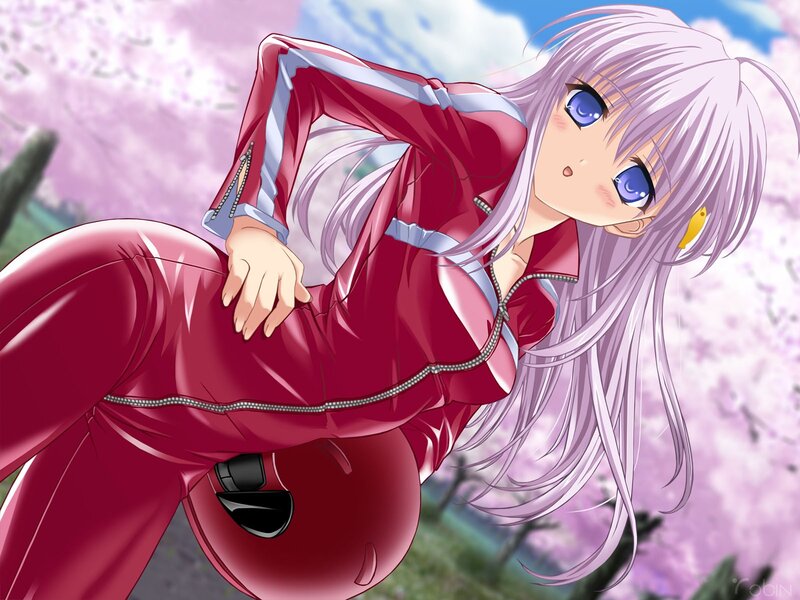 anime girl in red tracksuit