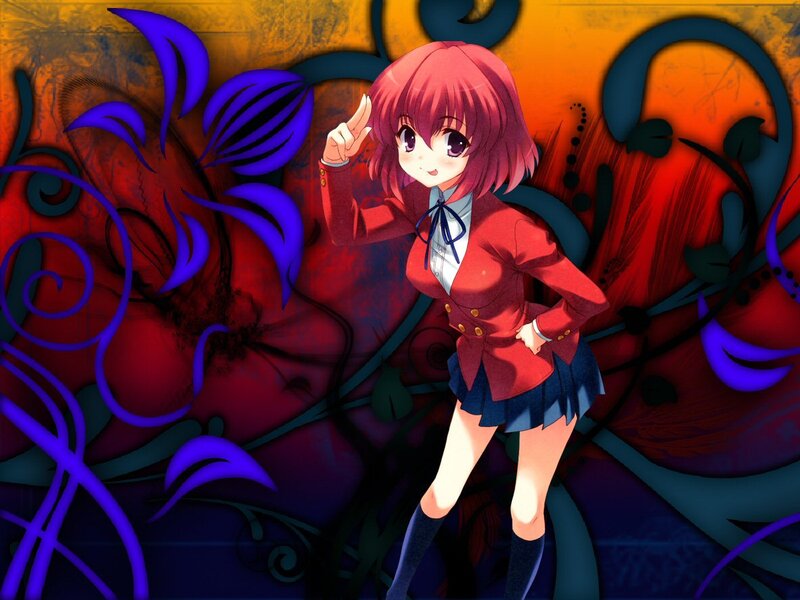 anime girl in red uniform