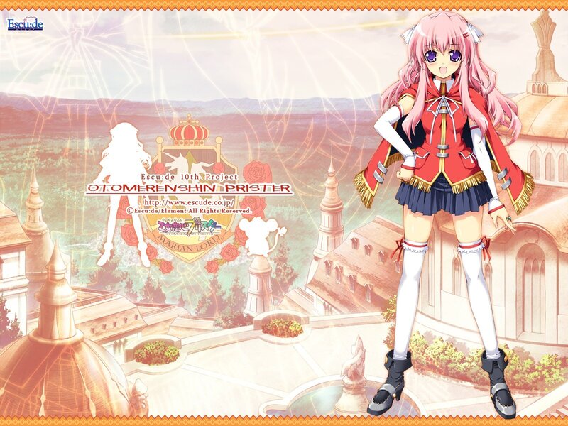 Anime girl in red uniform