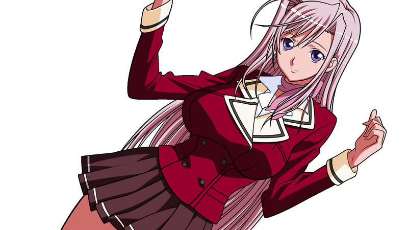 anime girl in red uniform